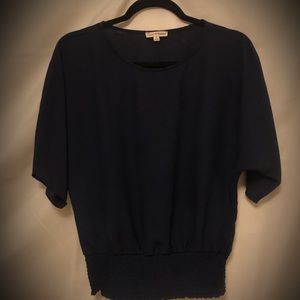 🎁✈️😊Navy, Batwing Blouse, by Zenana Outfitters